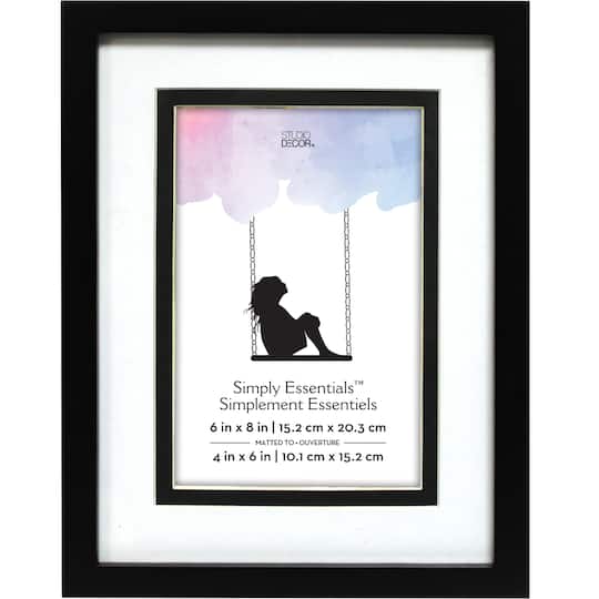 Black Linear Frame With Double Mat Simply Essentials By Studio Decor Michaels